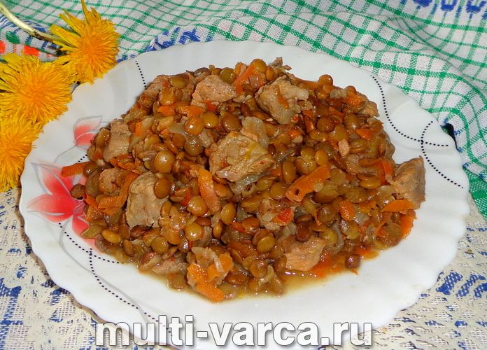 Сочевиця зі свининою в мультиварці