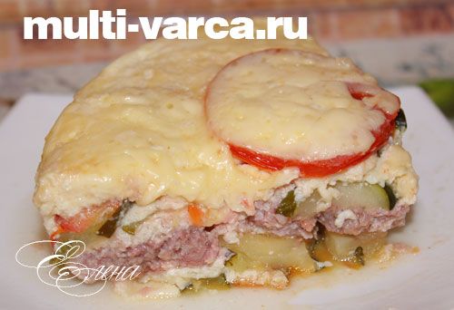 Запіканка з овочів із фаршем