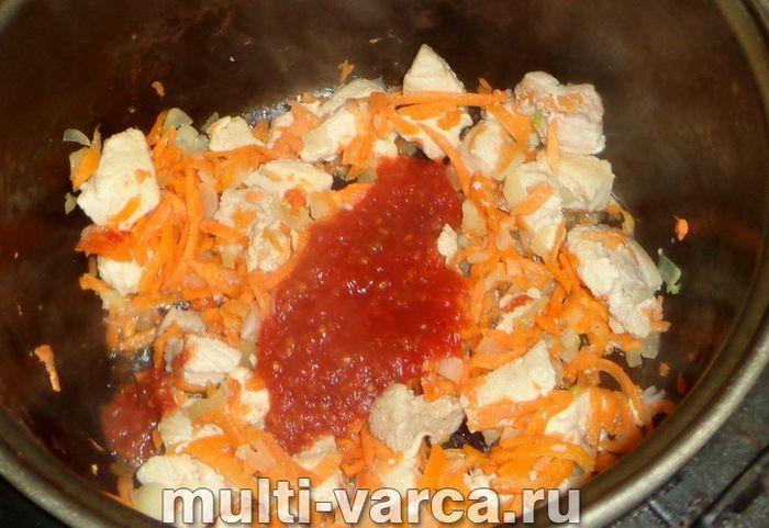 Борщ з індичкою в мультиварці