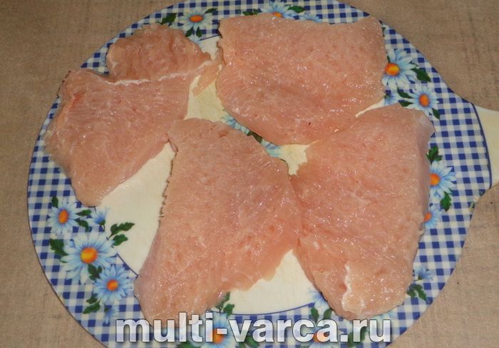 Ескалоп з індички в мультиварці