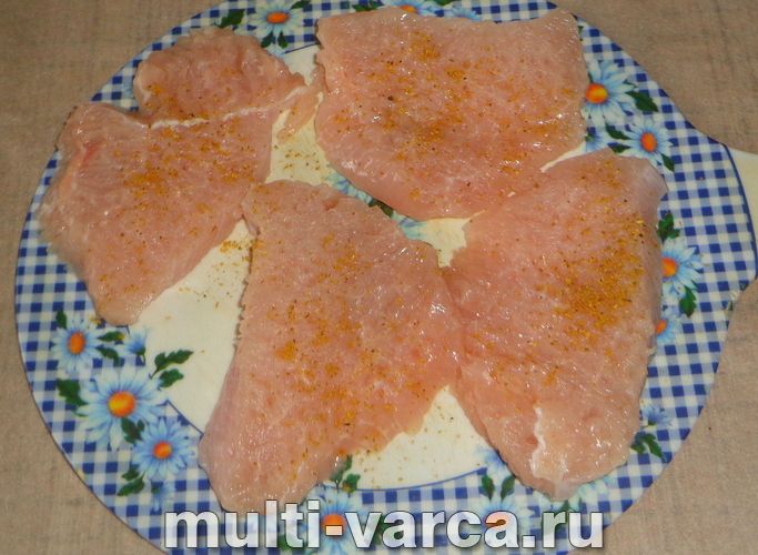 Ескалоп з індички в мультиварці
