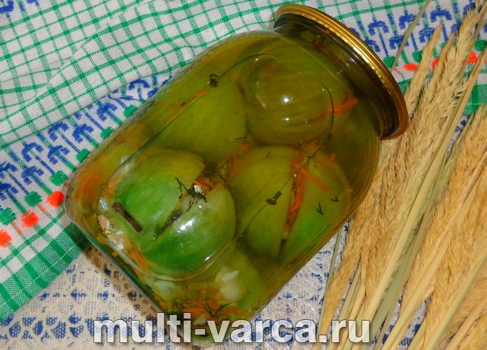 Фаршировані зелені помідори на зиму