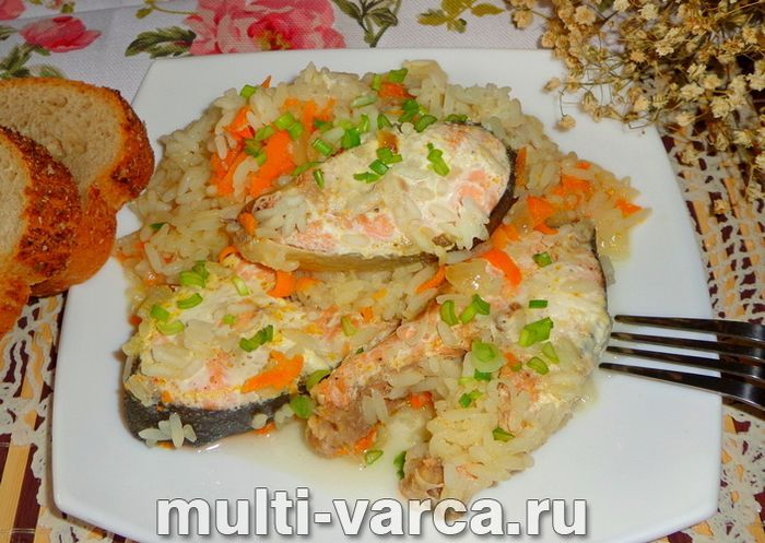 Горбуша з рисом у мультиварці