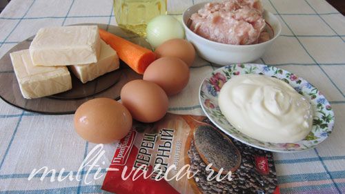 Яєчно-сирні рулетики з фаршем