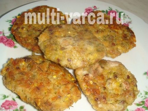Котлети з червоної риби в мультиварці