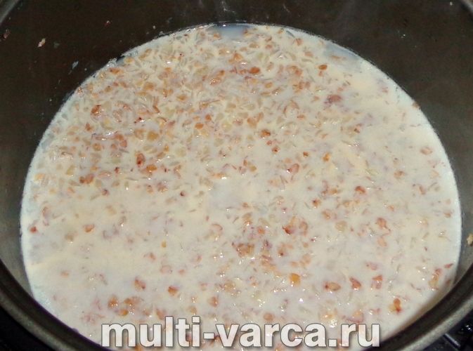Молочний гречаний суп у мультиварці