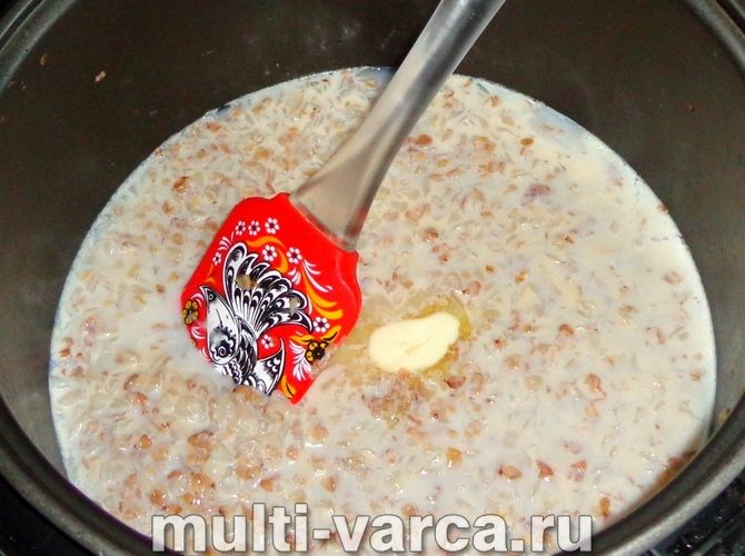 Молочний гречаний суп у мультиварці