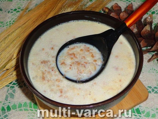 Молочний гречаний суп у мультиварці