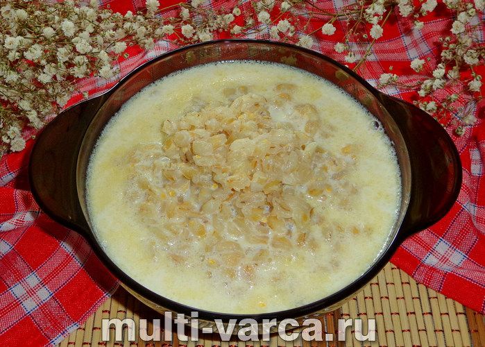 Перлова каша на молоці в мультиварці