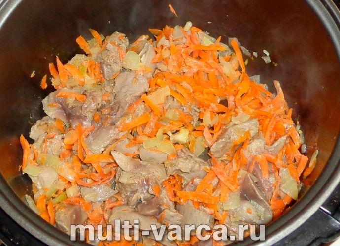 Перловка з печінкою в мультиварці