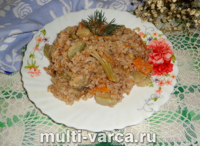 Полба з овочами в мультиварці