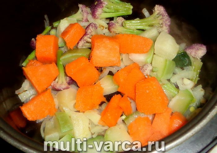 Полба з овочами в мультиварці