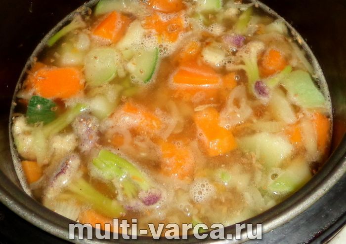 Полба з овочами в мультиварці