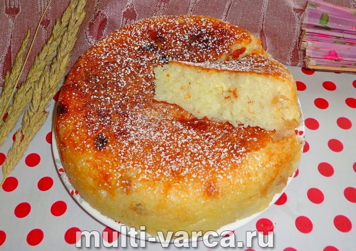 Рисова запіканка з яблуками в мультиварці