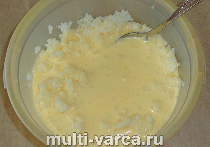 Рисова запіканка з яблуками в мультиварці