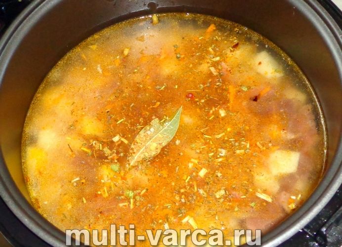 Розсольник із яловичиною в мультиварці