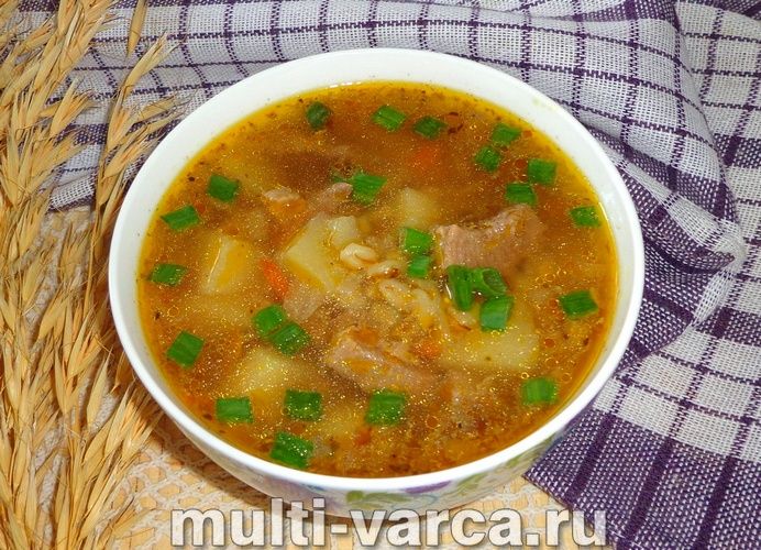 Розсольник із яловичиною в мультиварці