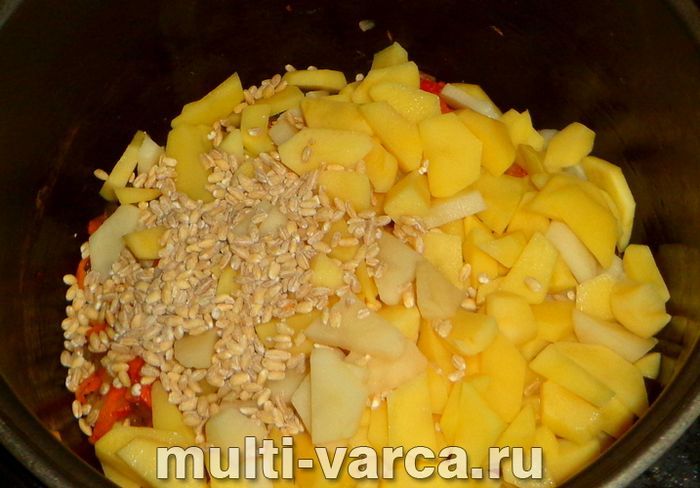Розсольник на курячому бульйоні в мультиварці