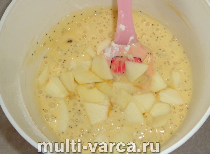 Шарлотка з родзинками та маком у мультиварці