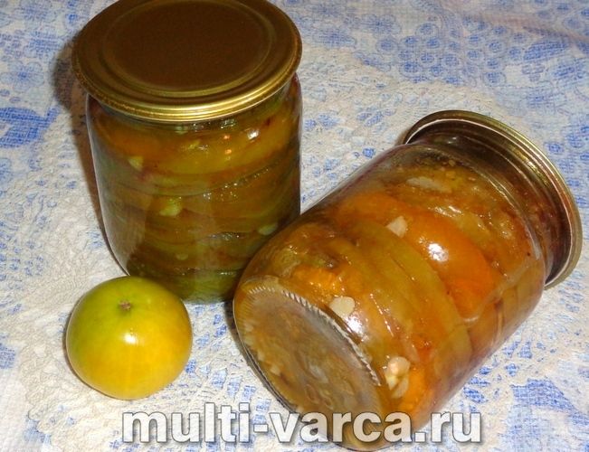 Смажені зелені помідори з часником на зиму на зиму