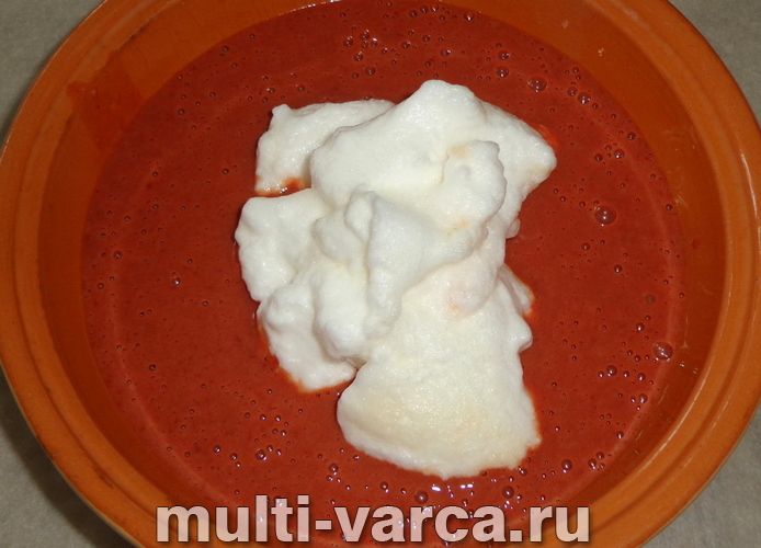 Суфле з курячої печінки на пару в мультиварці