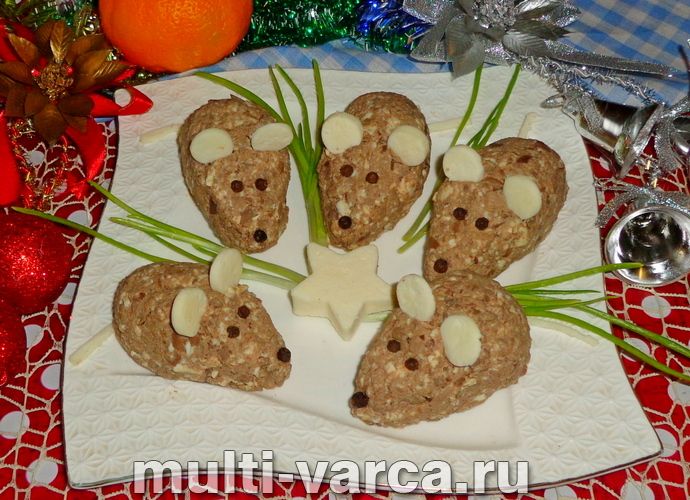 Закуска з печінки з яйцем "Мишки"