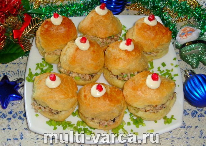 Закусочні профітролі зі шпротами