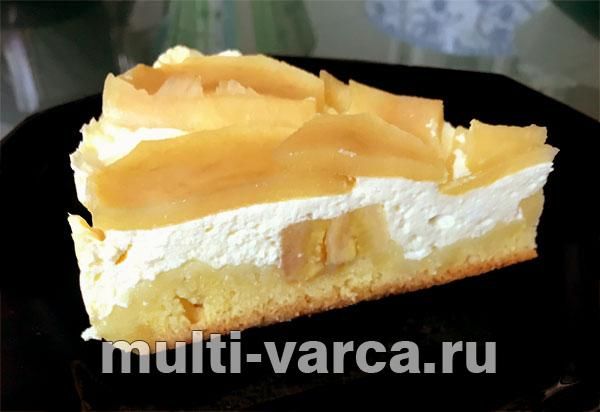 Запіканка з кисломолочного сиру з яблуком і бананом