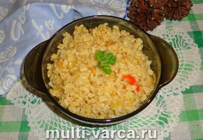 Булгур із перцем у мультиварці