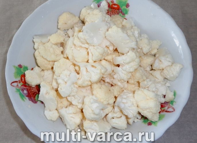 Цвітна капуста з кабачками в мультиварці