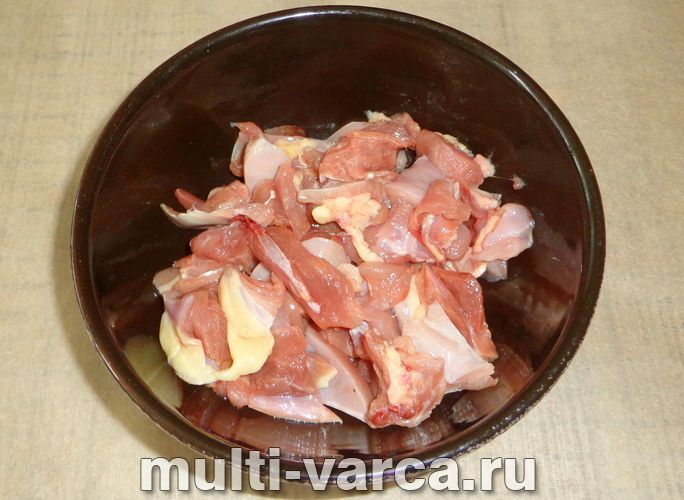 Гречка з грибами та куркою в мультиварці