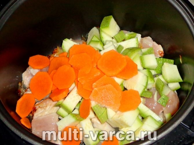 Грудка з кабачками в мультиварці