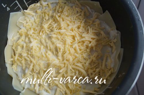 Лінива лазанья в мультиварці з макаронів Бешбармак із фаршем