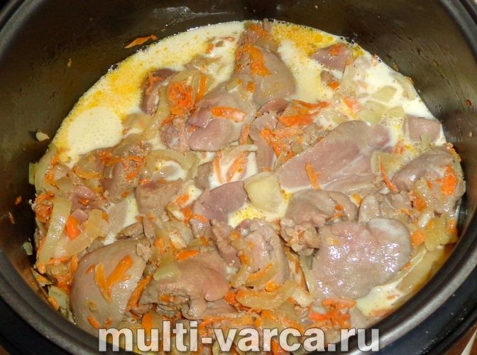 Печінка кролика в мультиварці