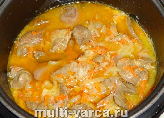 Печінка кролика в мультиварці