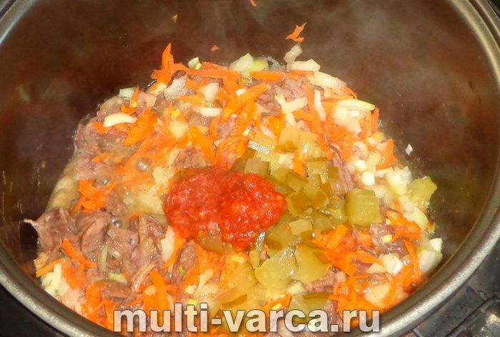 Розсольник із тушонкою в мультиварці