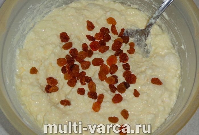 Сирна запіканка на кефірі в мультиварці