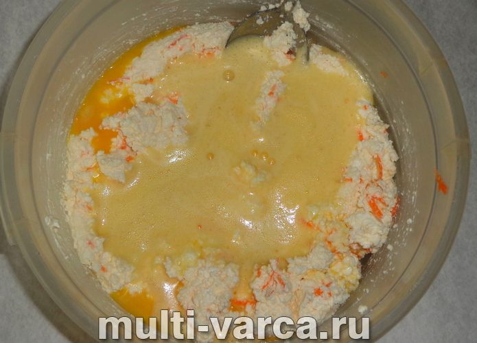 Сирно-морквяна запіканка в мультиварці