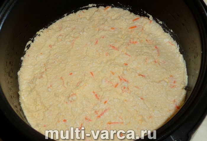 Сирно-морквяна запіканка в мультиварці