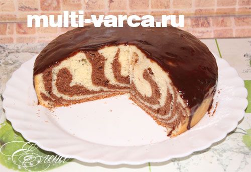 Торт «Зебра» в мультиварці