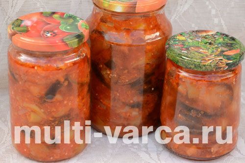 Болгарський салат із баклажанів на зиму