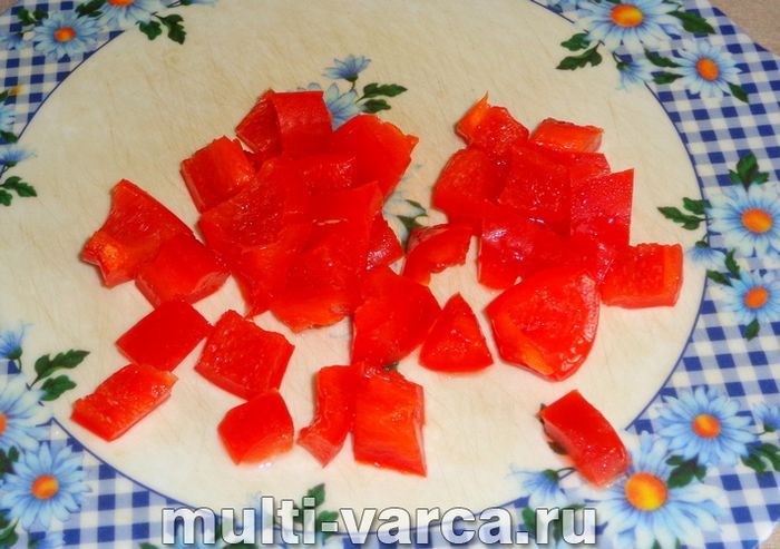 Бурий рис з овочами в мультиварці