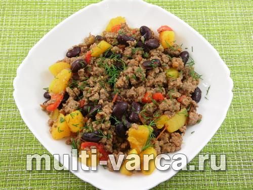 Фарш з овочами по-мексиканськи
