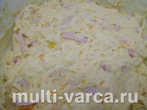 Гарбузовий пиріг із шинкою та сиром
