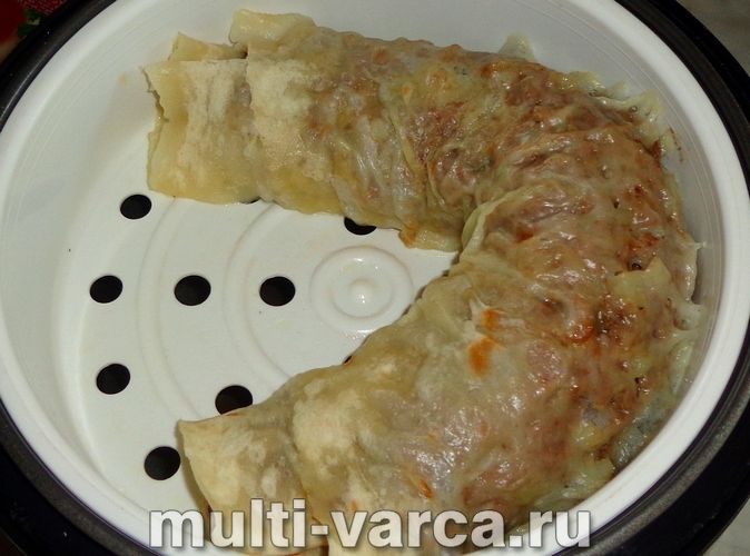 Ханум із лаваша з фаршем у мультиварці