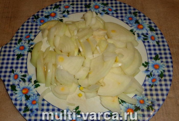 Індичка з печерицями в мультиварці