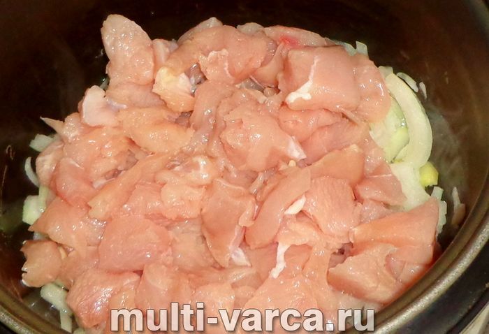 Індичка з печерицями в мультиварці