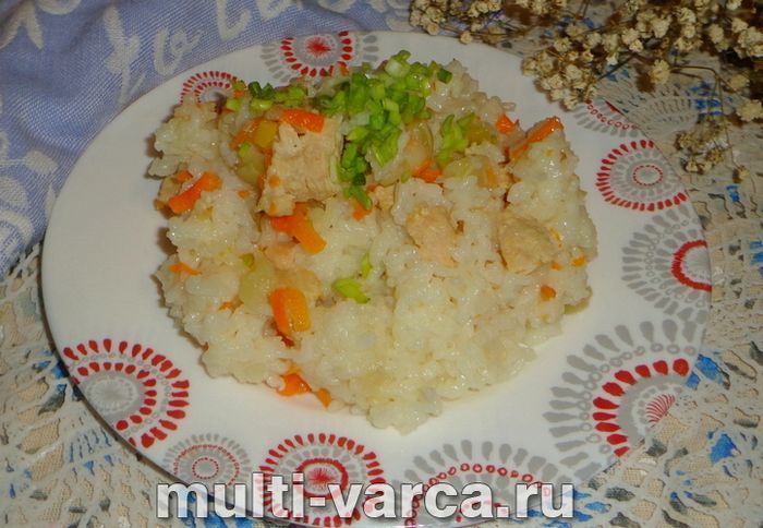Індичка з рисом та овочами в мультиварці