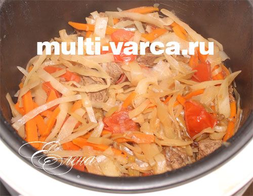 Яловичина з капустою в мультиварці