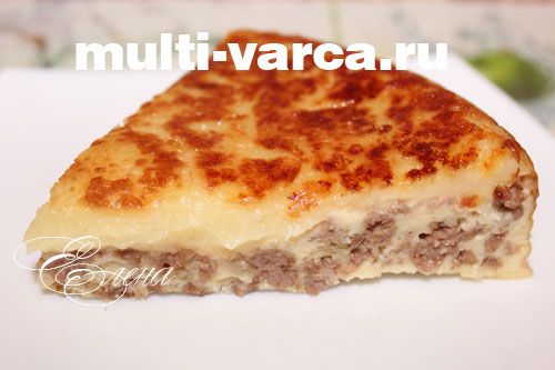 Картопляна запіканка з фаршем у мультиварці